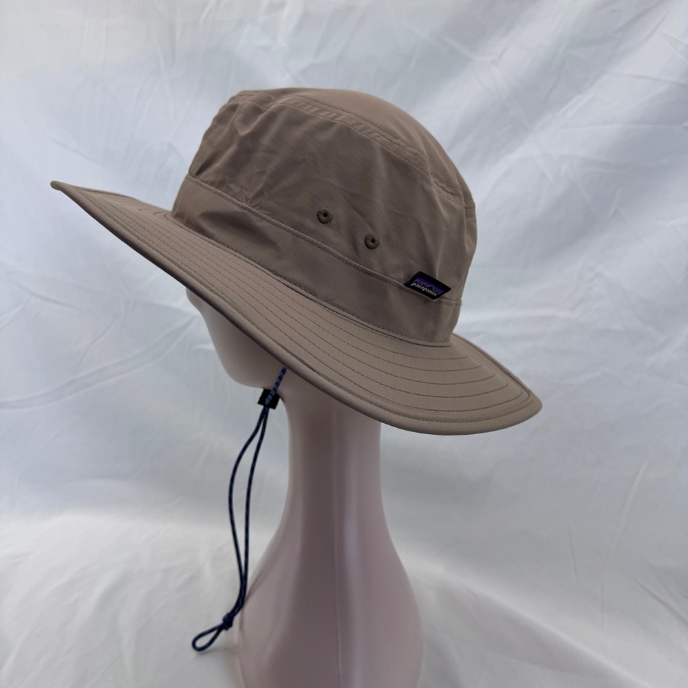 Patagonia Tech Sun Booney Hat Khaki Size Small Wide Brim Gorpcore Hiking Outdoor - Picture 6 of 15
